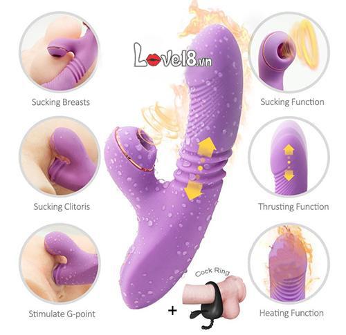 Dương vật giả Olivia rung thụt cao cấp đa năng sưởi ấm dễ dùng