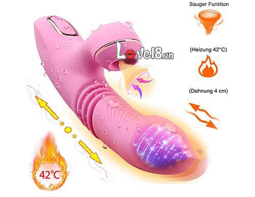 Dương vật giả Olivia rung thụt cao cấp đa năng sưởi ấm dễ dùng
