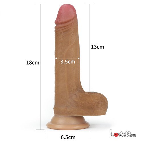 Dương vật giả silicone Lovetoy siêu mềm 2 thớ kích thích cực đỉnh