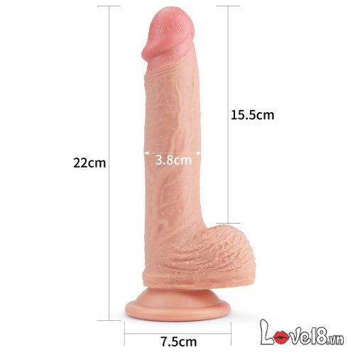 Dương vật giả silicone Lovetoy siêu mềm 2 thớ kích thích cực đỉnh
