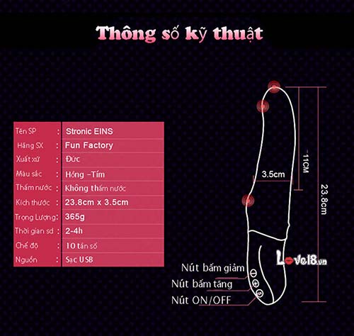Dương Vật Giả Rung Thụt Fun Pulsador Hàng Đức Chính Hãng An Toàn