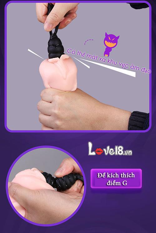 Dụng Cụ Hậu Môn Hình Mặt Quỷ Chuỗi Hạt Xoắn Kích Thích