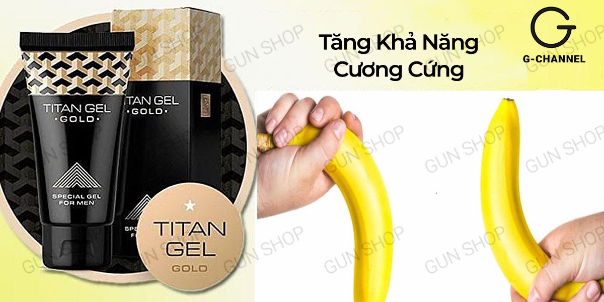Sỉ Gel bôi trơn tăng kích thước cao cấp - Titan Gold - Chai 50ml  hàng xách tay