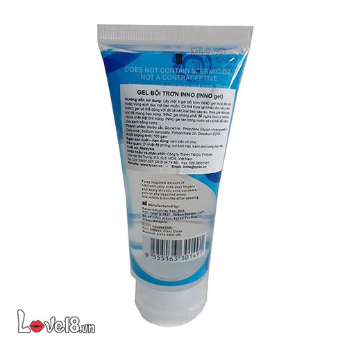 Gel gốc nước INNO Malaysia 100gr bôi trơn tự nhiên an toàn giá tốt