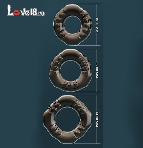 Bộ 3 vòng đeo dương vật Baile chống xuất tinh sớm Yvonne