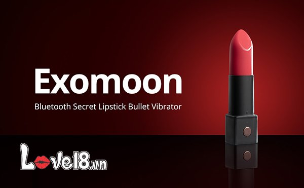 Máy rung Lovense Exomoon cao cấp hình thỏi son điều khiển app