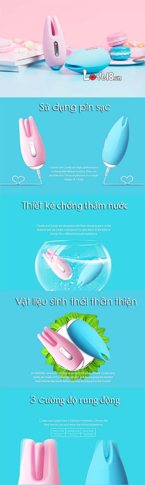 Máy rung Svakom massage nhũ hoa điểm G tăng khoái cảm