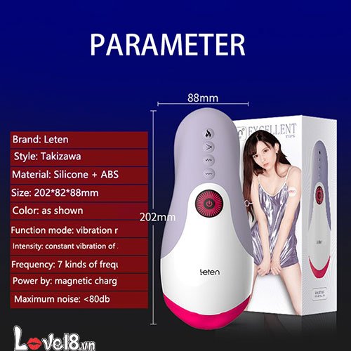 Máy thủ dâm Leten đa năng bú mút tỏa nhiệt cao cấp
