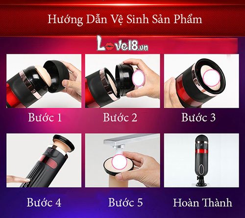 Âm đạo giả Freeland cao cấp rung thụt co bóp mạnh chất liệu silicone ABS