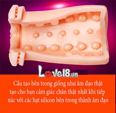 Âm đạo giả Freeland cao cấp rung thụt co bóp mạnh chất liệu silicone ABS