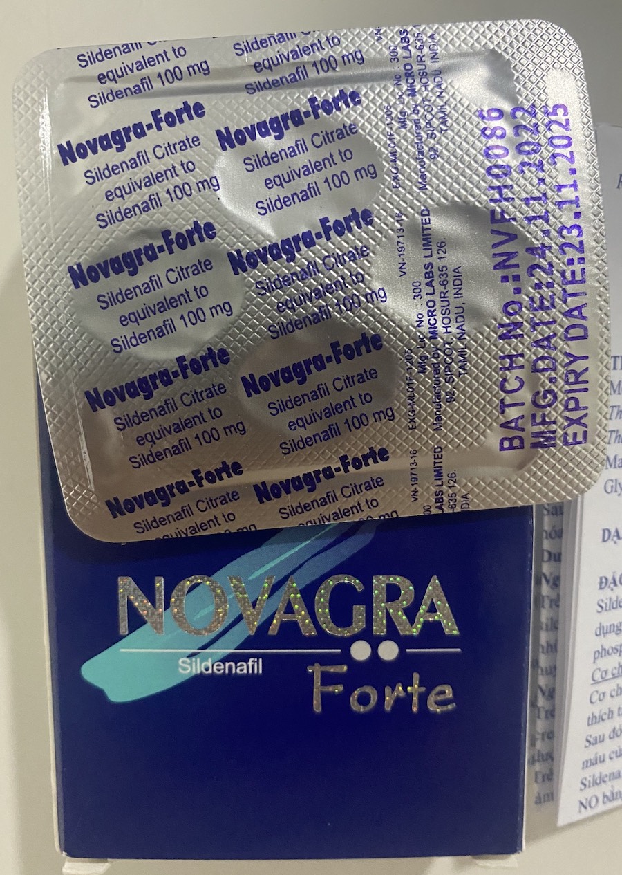 Review Thuốc Novagra Forte 100mg cương dương Ấn Độ chống xuất tinh sớm tăng sinh lý  có tốt không?