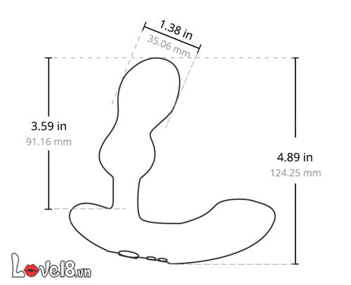 Lovense Edge 2 phích cắm hậu môn rung mạnh mượt, kích thích cực đã