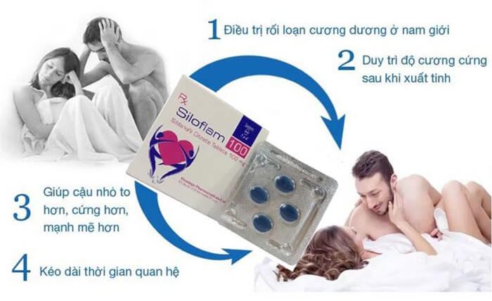 Siloflam 100mg tăng cường sinh lý nam, kéo dài thời gian quan hệ hiệu quả