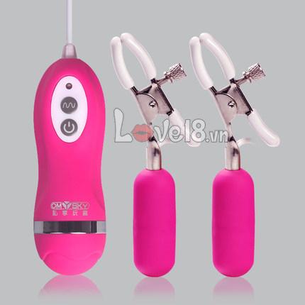 Trứng Rung Kẹp Vú OMY SKY Massage Kích Thích Tê Tê Mê Mẩn