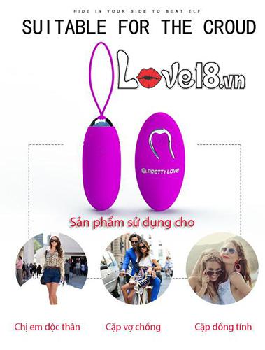 Trứng Rung Prettylove Jenny Cao Cấp Sạc Pin Không Dây Siêu Mạnh