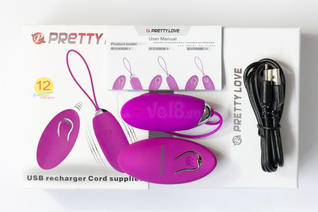 Trứng Rung Prettylove Jenny Cao Cấp Sạc Pin Không Dây Siêu Mạnh