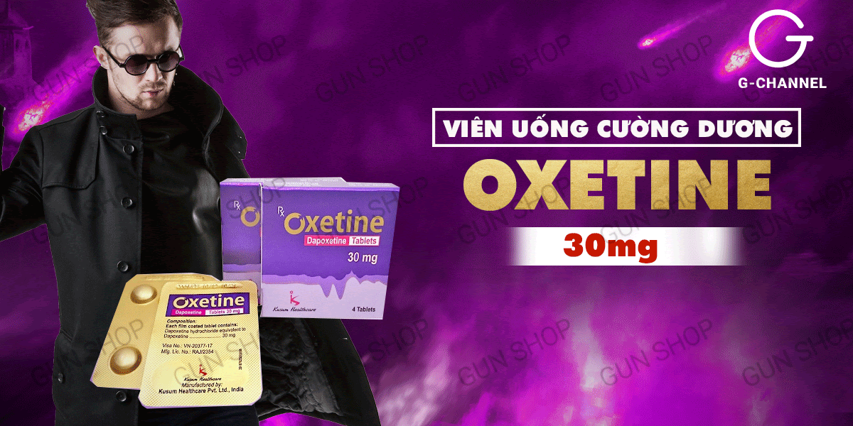 Viên uống Oxetine 30mg Cường Dương - Hộp 4 Viên Tăng Sinh Lý