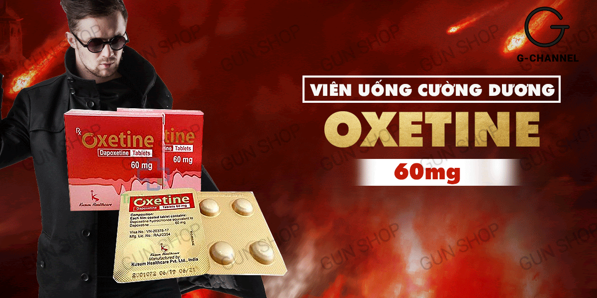 Oxetine 60mg viên uống tăng cường sinh lực nam hộp 4 viên Oxetine 60mg viên uống tăng cường sinh lực nam hộp 4 viên