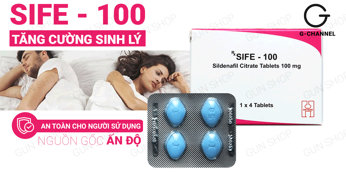Viên uống tăng cường sinh lý Sife 100 hộp 4 cải thiện cương dương