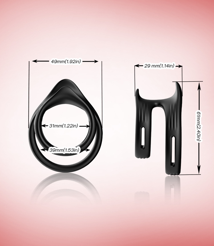 Vòng đôi silicon Cock Ring Saty Hard Mỹ cao cấp tăng khoái cảm gia đình