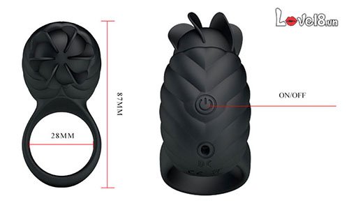 Vòng đeo dương vật xoay liếm Pretty Love Frances siêu kích thích
