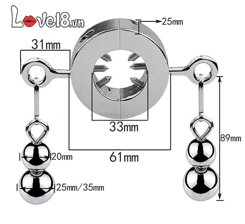Vòng đeo dương vật hợp kim bạo dâm cao cấp kích thích mạnh
