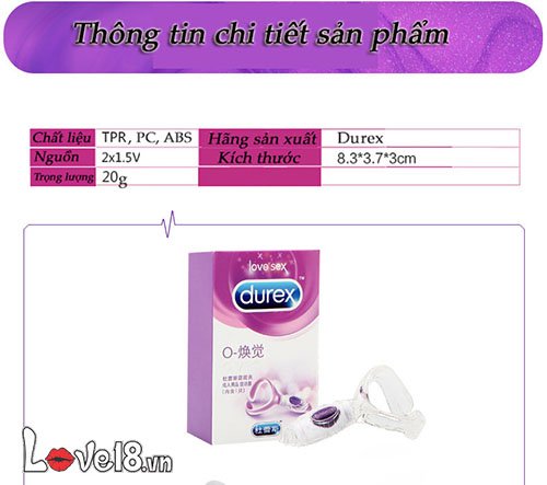 Vòng rung đeo dương vật Durex Connect tăng khoái cảm âm vật