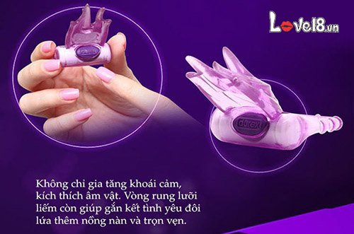 Vòng rung lưỡi liếm Durex Play Bliss kích thích nam nữ tăng cảm giác thăng hoa