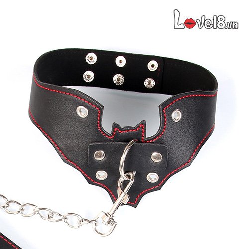 Vòng cổ BDSM da hình chú dơi sang trọng hút mắt giá tốt