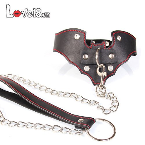 Vòng cổ BDSM da hình chú dơi sang trọng hút mắt giá tốt