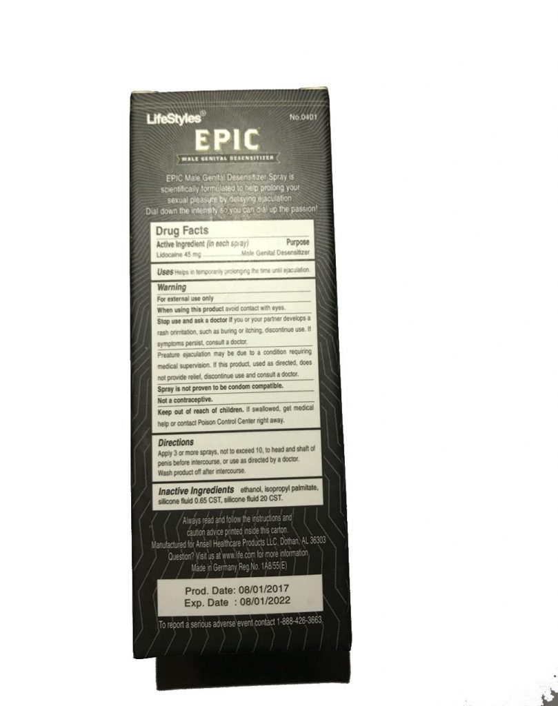 Chai Xịt Kéo Dài Epic 45ml Hỗ Trợ Xuất Tinh Sớm Tăng Kích Thước