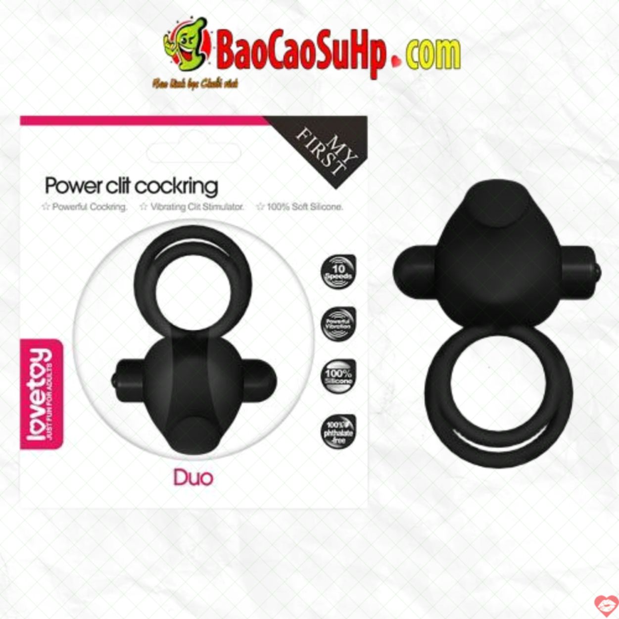 Vòng Dương Vật Lovetoy Power Clit Duo Kích Thích Silicone 