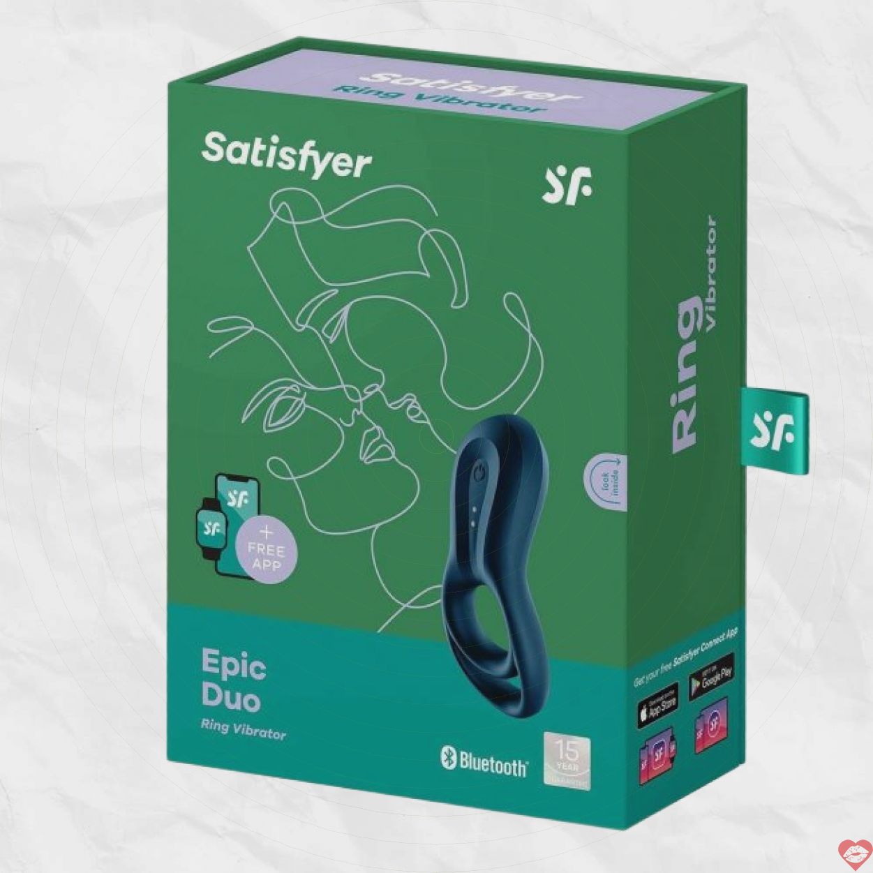 Vòng đeo dương vật Satisfyer Epic Duo silicon rung đa chế độ Bluetooth 