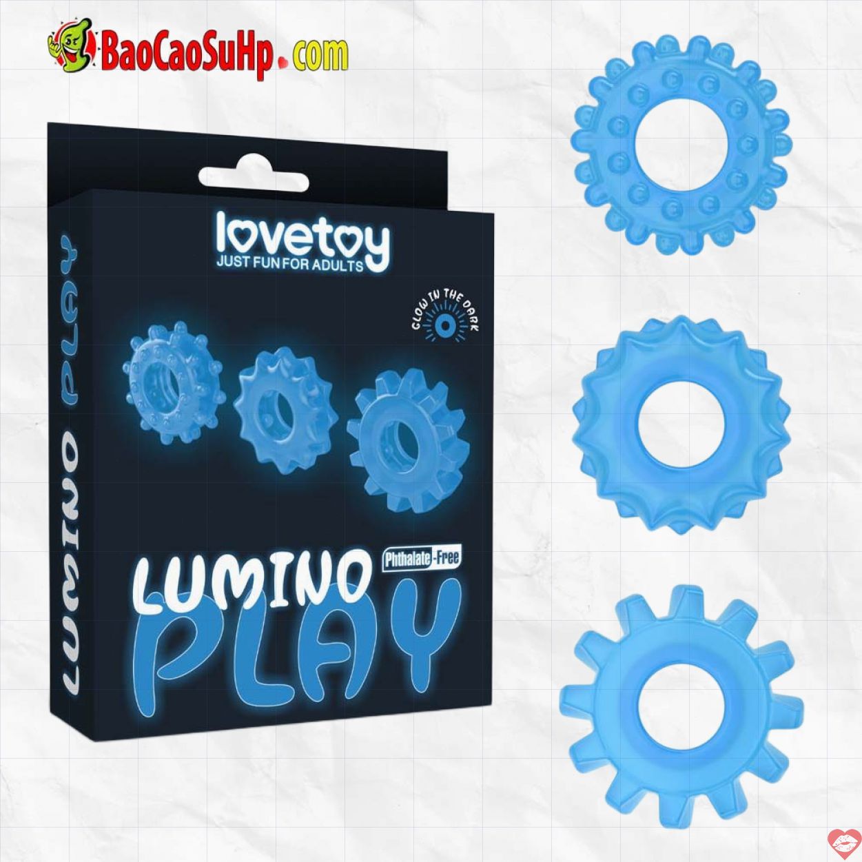 Bộ vòng đeo Lovetoy Domino phát sáng tăng khoái cảm siêu bền 