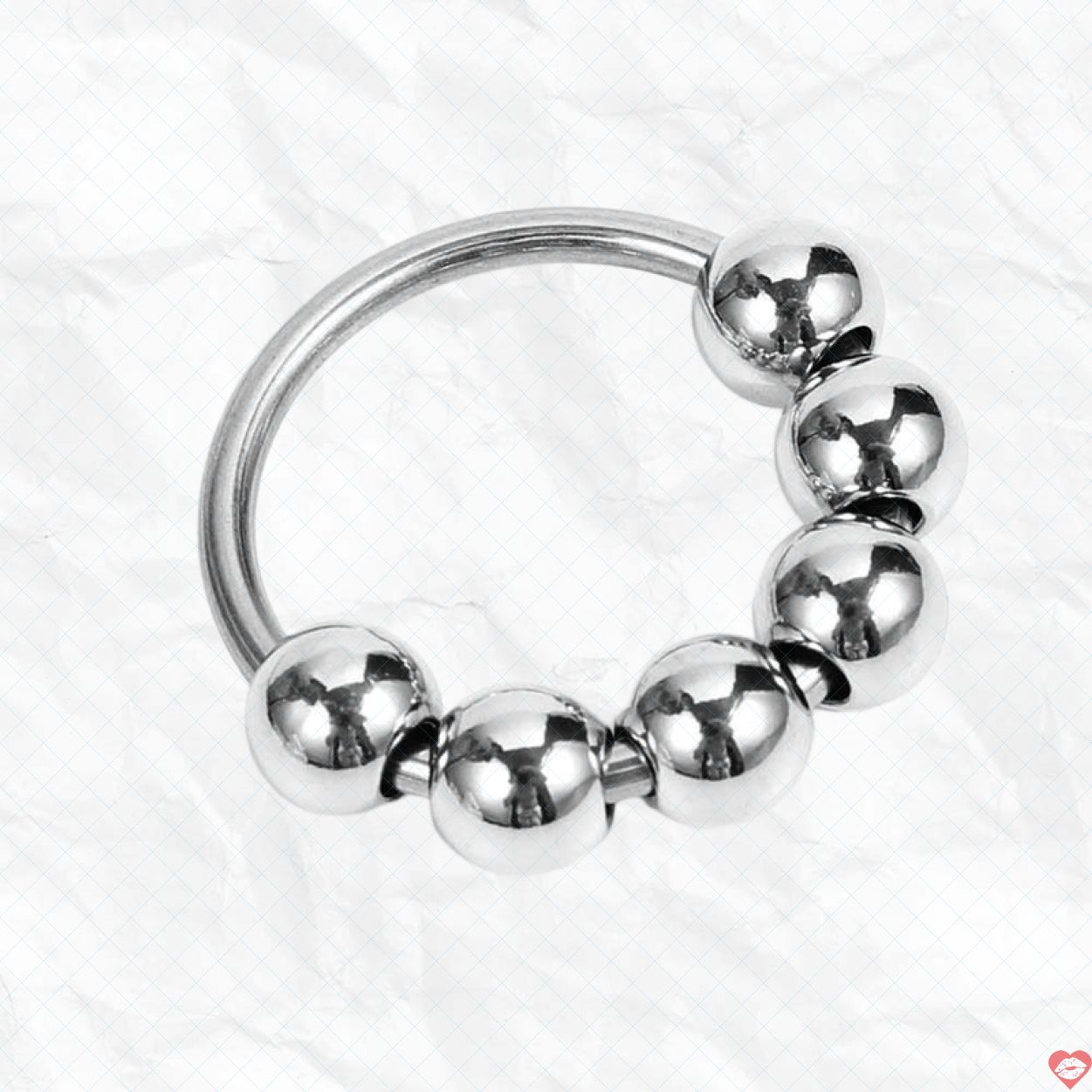 Vòng đeo dương vật dạng hạt Inox kim loại đường kính 30-35mm