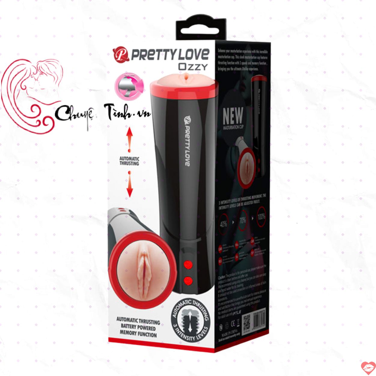 Cốc thủ dâm Ozzy Prettylove cao cấp tiện lợi dễ dùng kích thích 