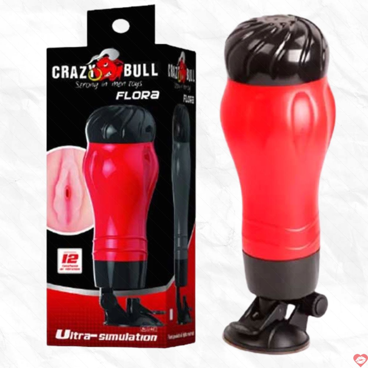 Crazy Bull Flora Red 12 chế độ rung âm đạo giả dính tường siêu mê 