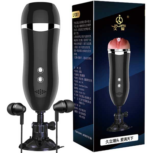 Âm Đạo Giả Gắn Tường JIUAI Wallmount – Rung Rên Kèm Tai Nghe