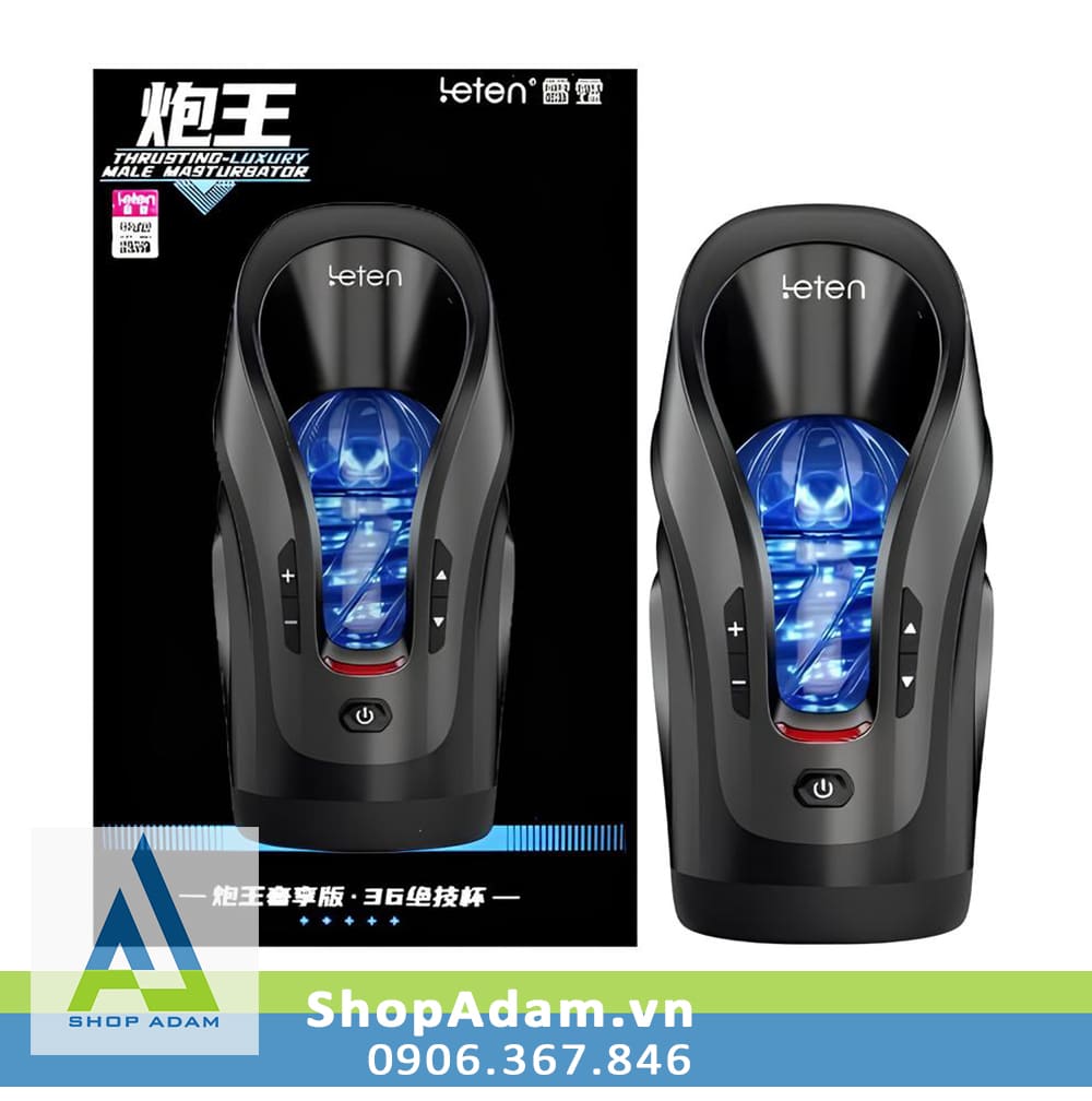 Máy thủ dâm nam thụt tự động có âm thanh Leten Luxury Male Masturbator