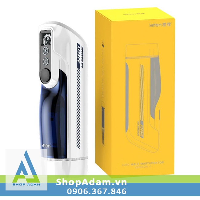 Leten A380 Version 4 âm đạo giả dành cho nam tự động thụt có sưởi ấm