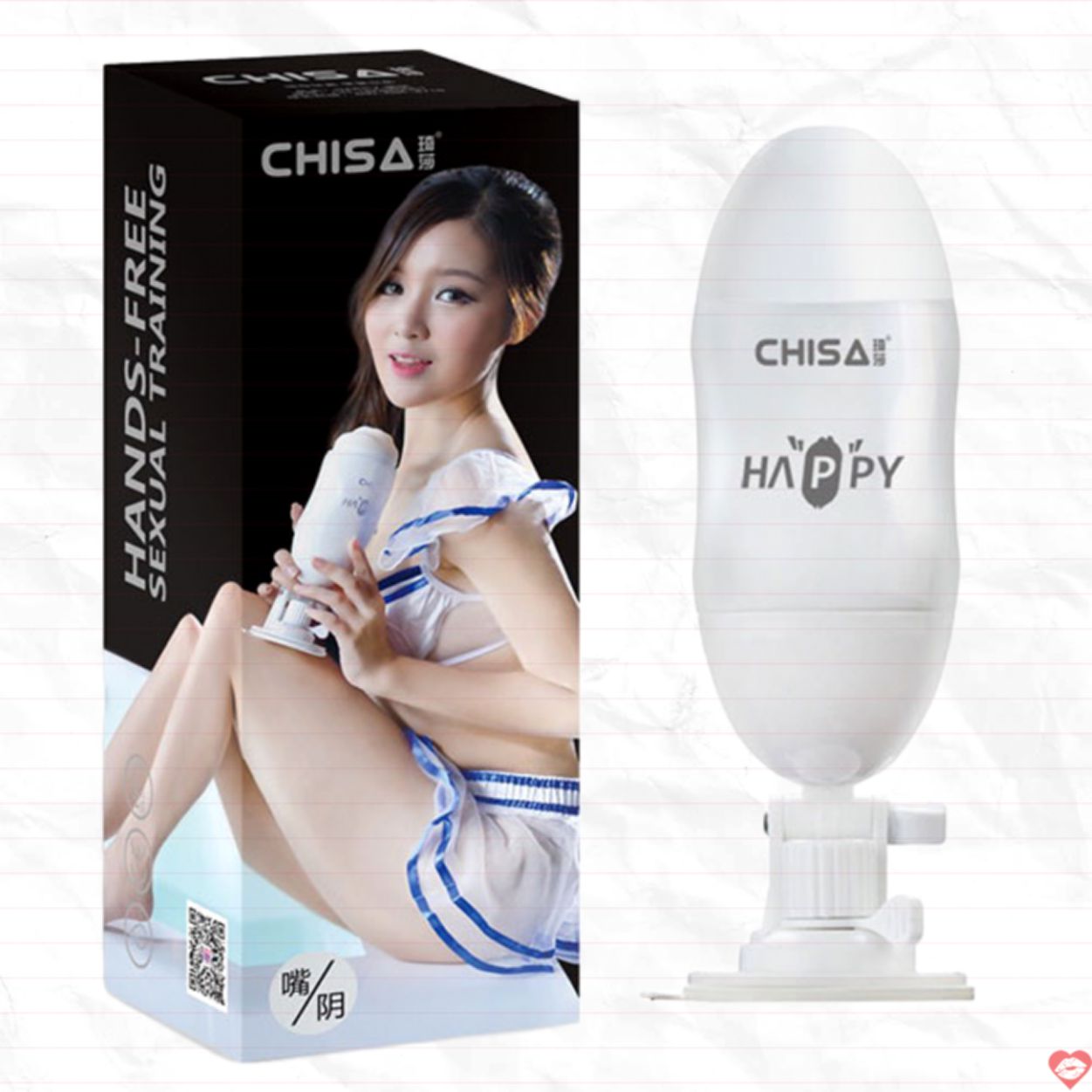 Âm đạo giả Chisa Happy 2 đầu gắn tường siêu thực, kích thích mạnh 