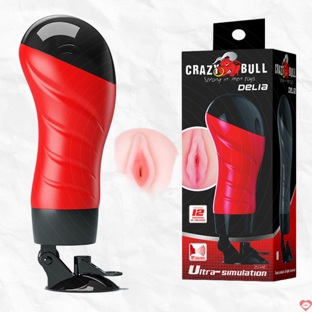 Âm đạo giả gắn tường Crazy Bull Delia cao cấp