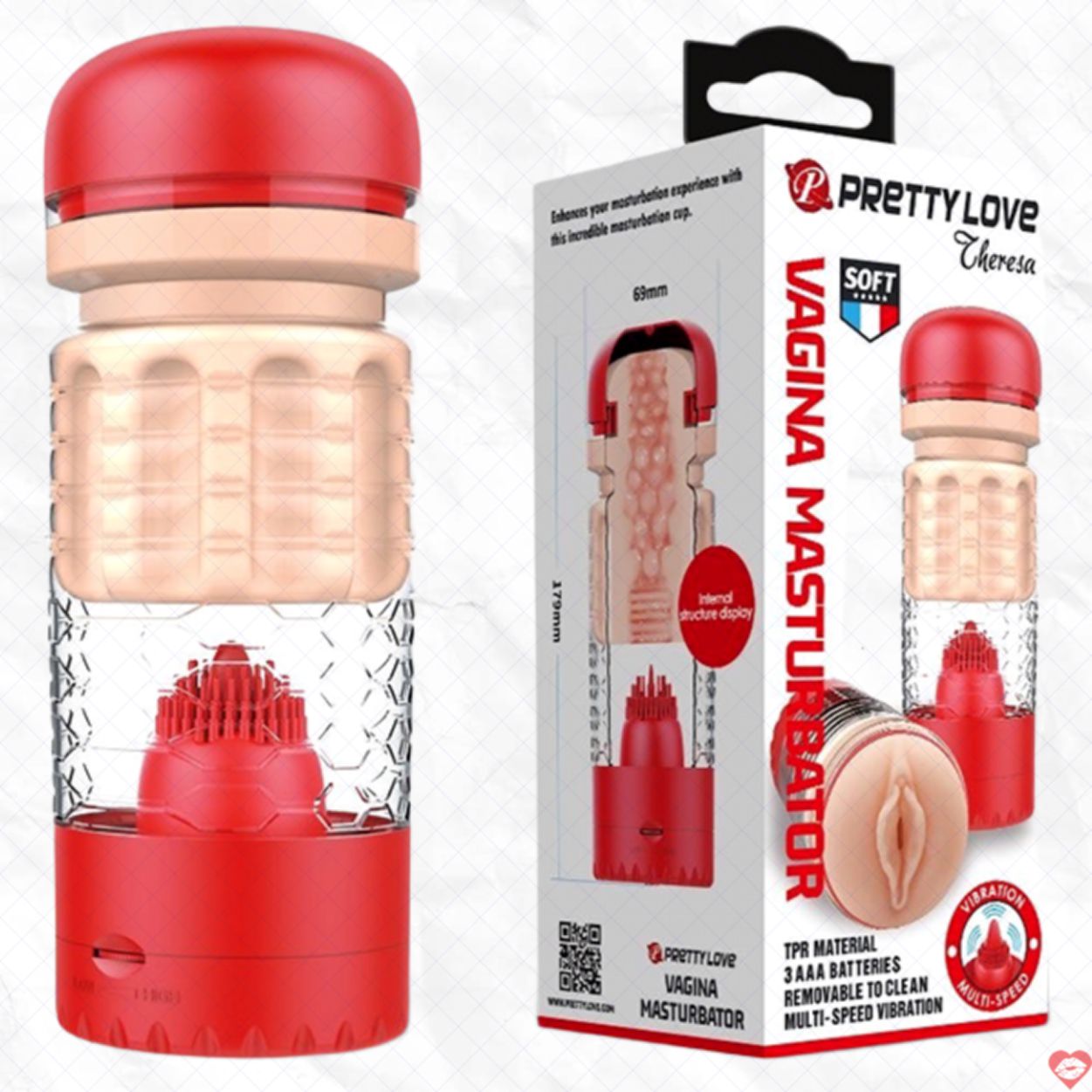Âm đạo giả Pretty Love Theresa lưỡi liếm cực thực cảm kích thích 