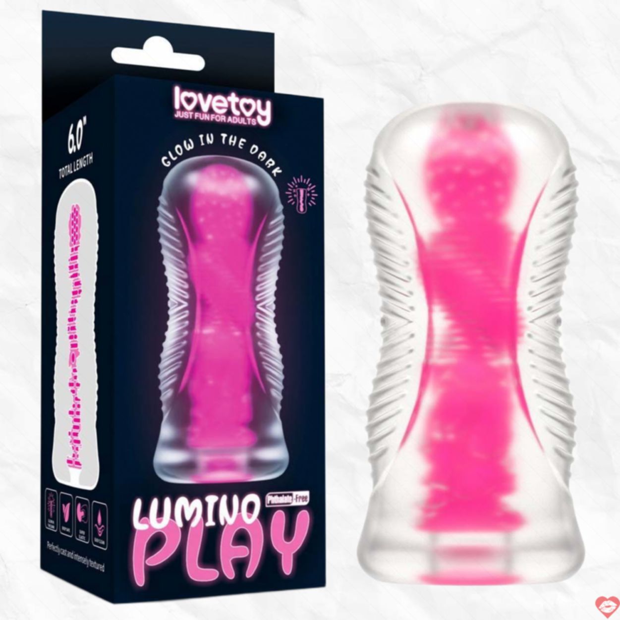 Âm đạo USA trong suốt phát quang kênh xoắn Lovetoy LV342041 cực thực 