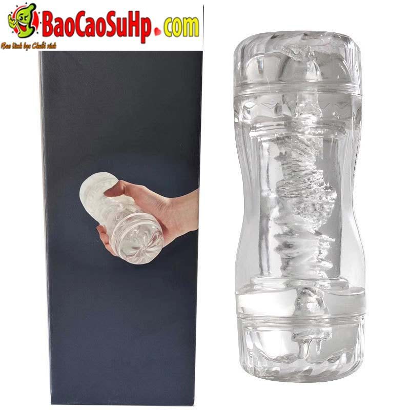 Cốc thủ dâm 2 đầu trong suốt Rory lõi xoắn khít giá rẻ.