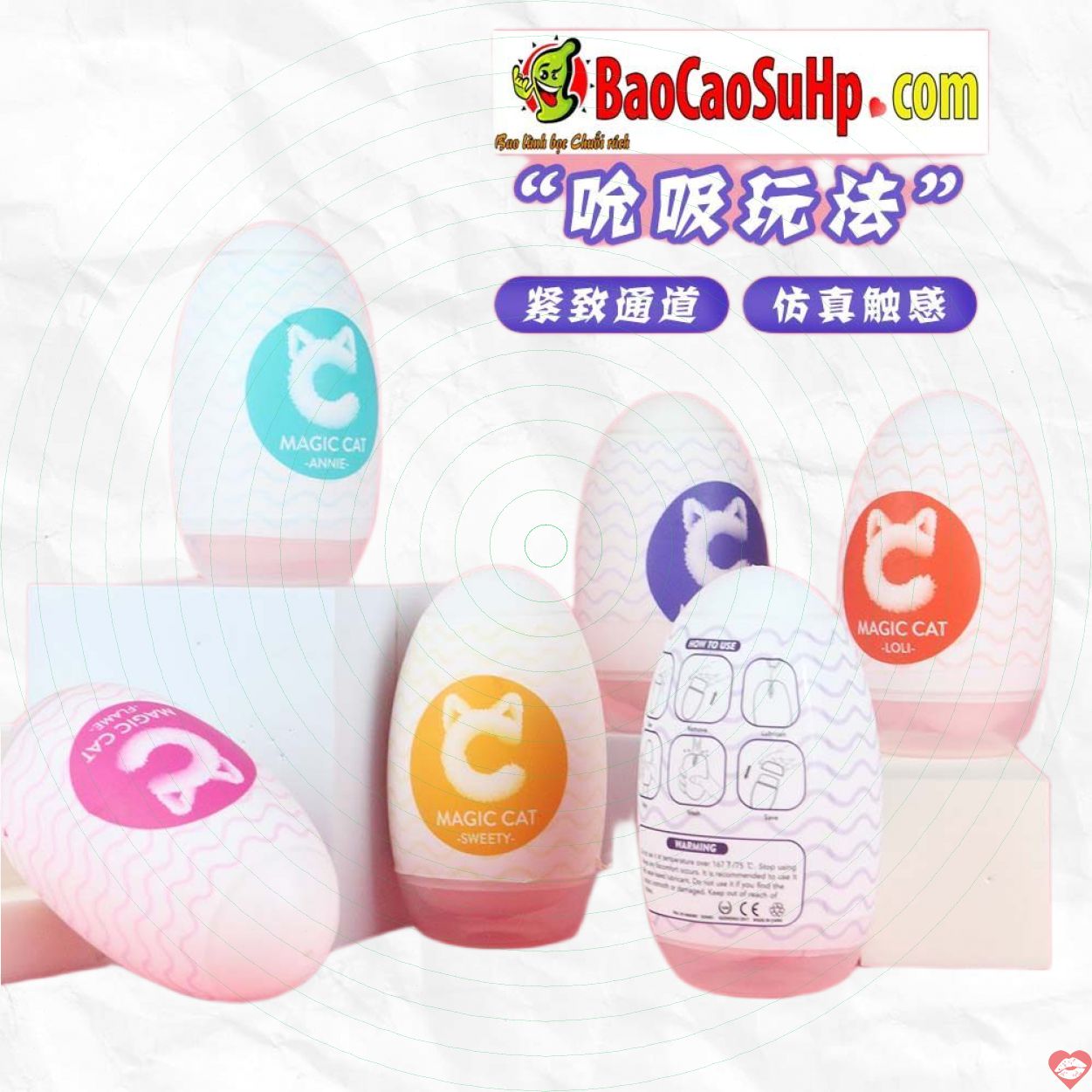 Bộ trứng thủ dâm Magic Cat 6 kiểu độc đáo, nhỏ gọn tiện lợi 