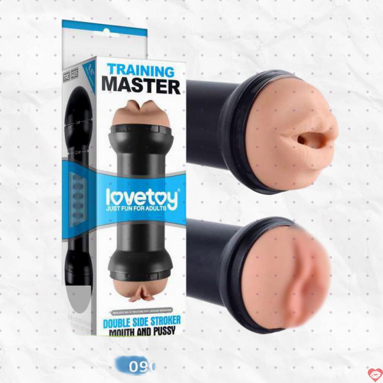 Đồ chơi tình dục nam Lovetoy Double Side kèm âm đạo miệng 