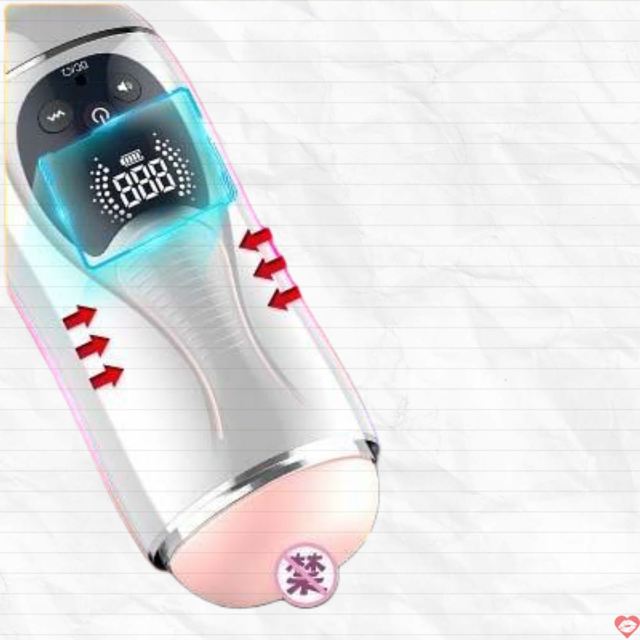 Cốc âm đạo giả đóng đất 2 đầu rên rung co bóp Edana màn LCD