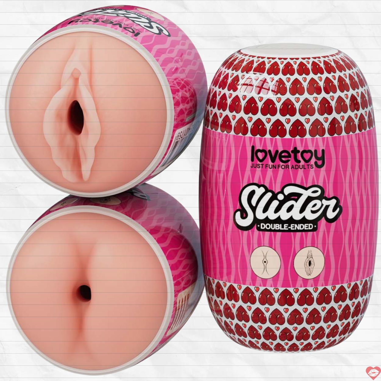 Cốc Thủ Dâm 2 Đầu Mini Lovetoy Slider Kích Thích Âm Đạo Hậu Môn 