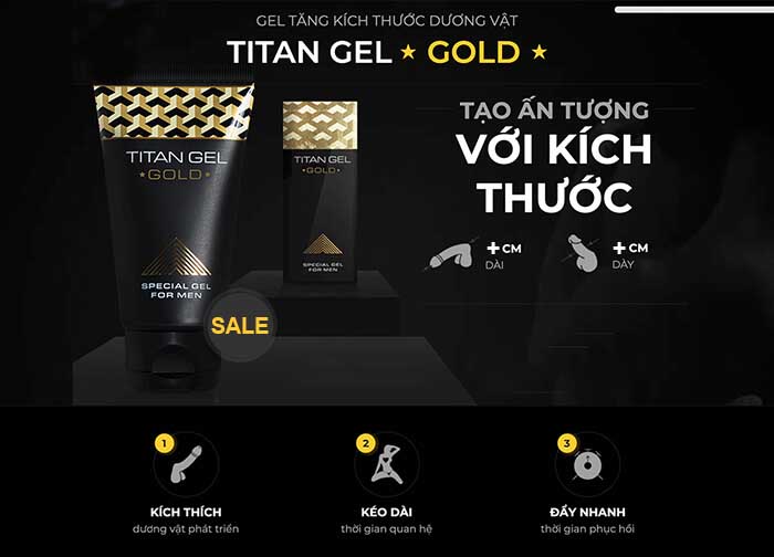 Titan gel gold tăng cường kích thước dương vật